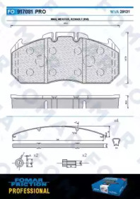 Комплект тормозных колодок FOMAR Friction FO 917081